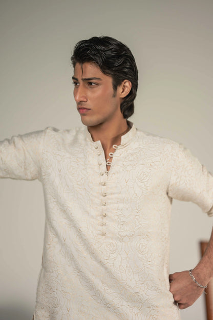 Rare Alabaster Kurta With Pajama