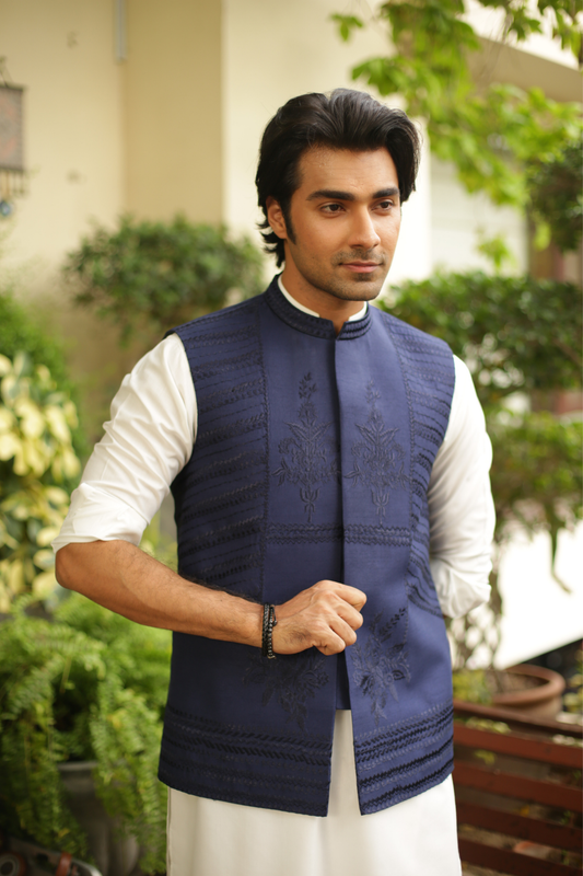 Embroidered Waist Coat For Men
