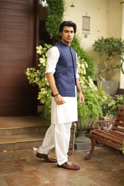 Embroidered Waist Coat For Men