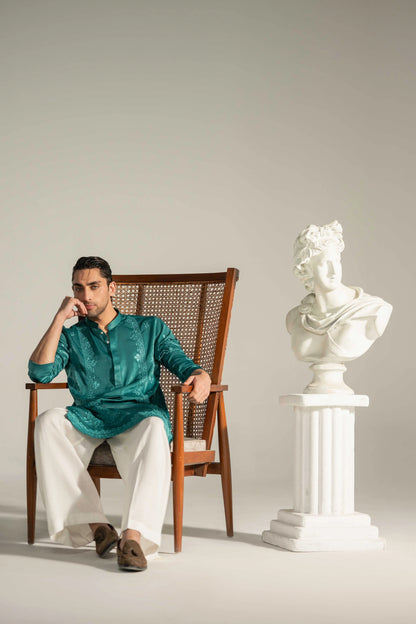 Beryl Emb Kurta With Farshi Shalwar