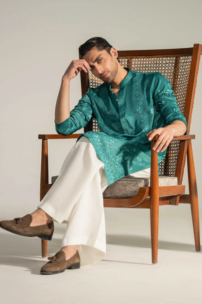 Beryl Emb Kurta With Farshi Shalwar