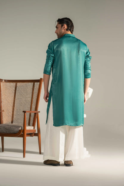 Beryl Emb Kurta With Farshi Shalwar