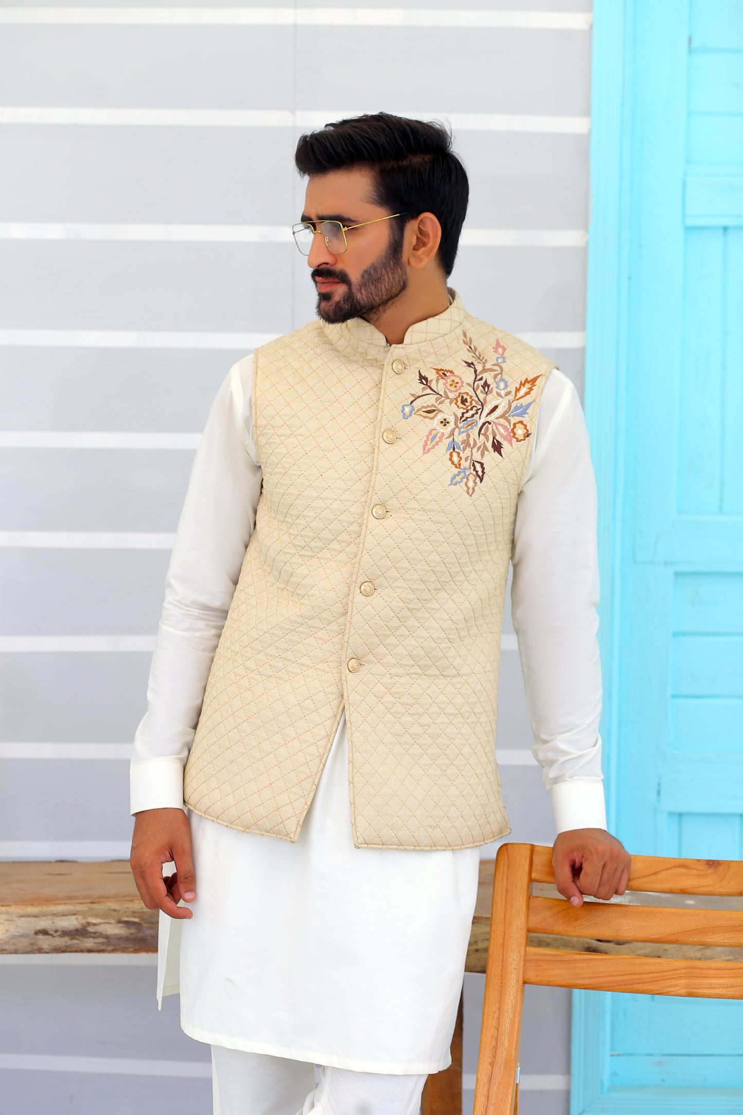 waistcoat kameez shalwar
