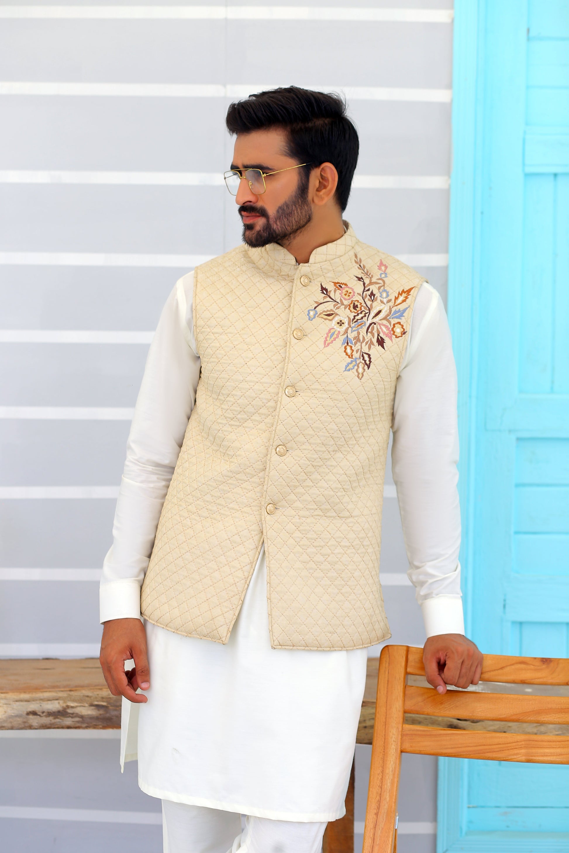 waistcoat kameez shalwar