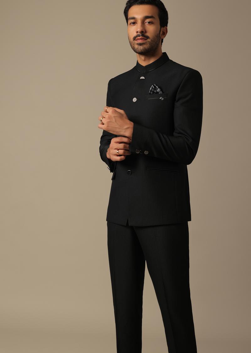 MC 133 Black Prince Coat - Mashal Couture