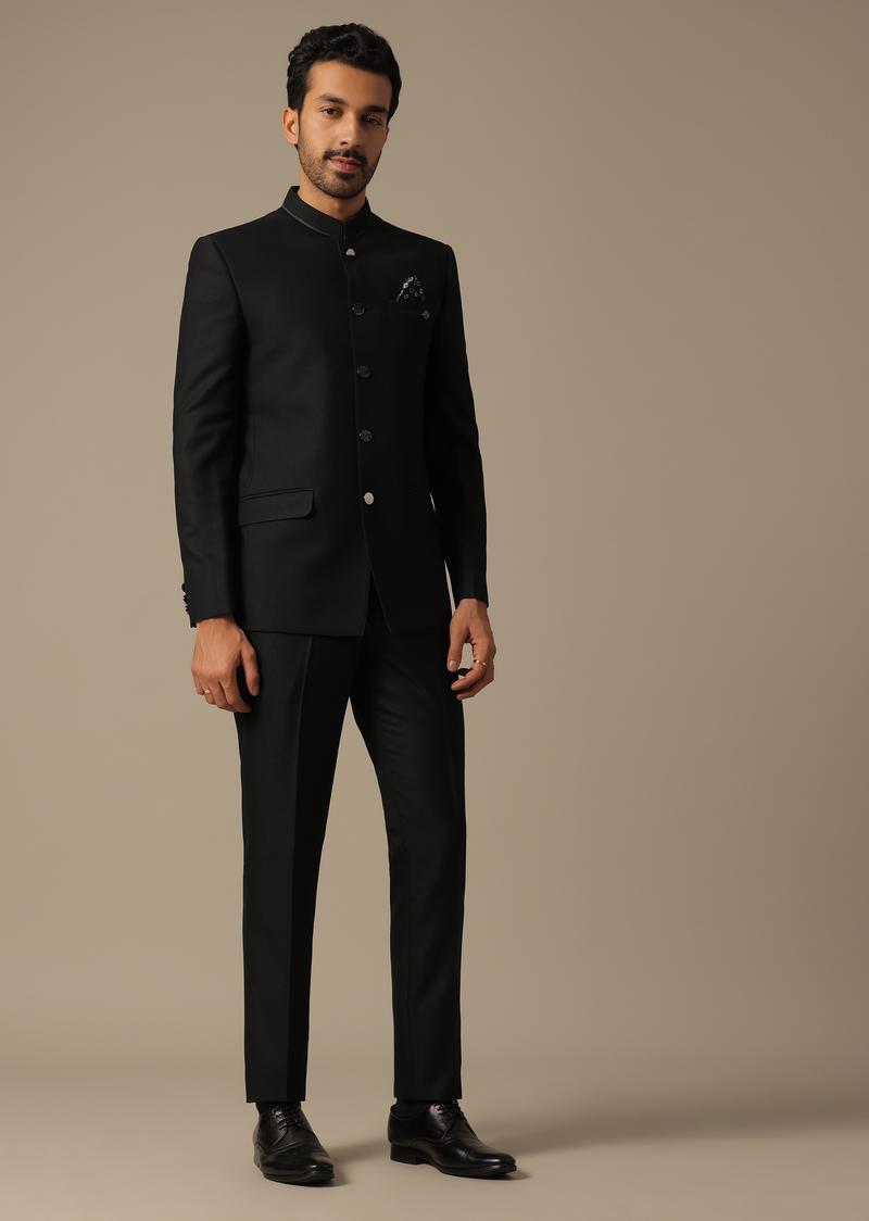 MC 133 Black Prince Coat - Mashal Couture
