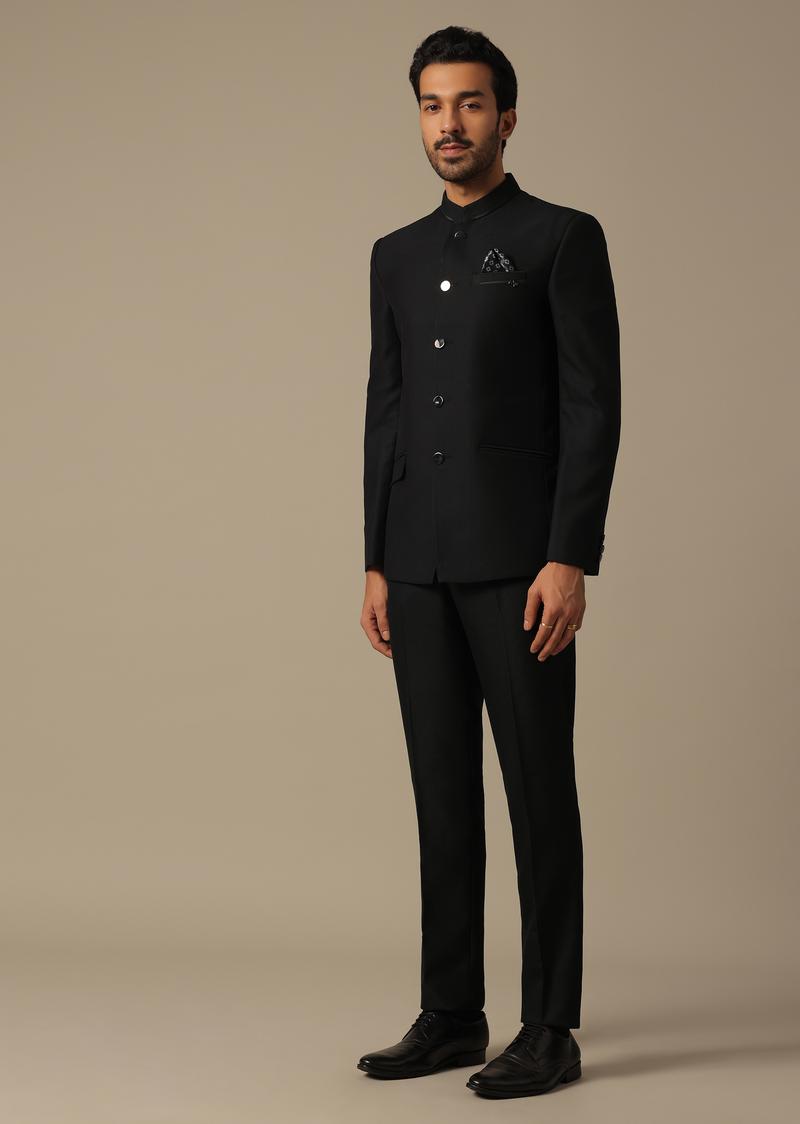 MC 133 Black Prince Coat - Mashal Couture