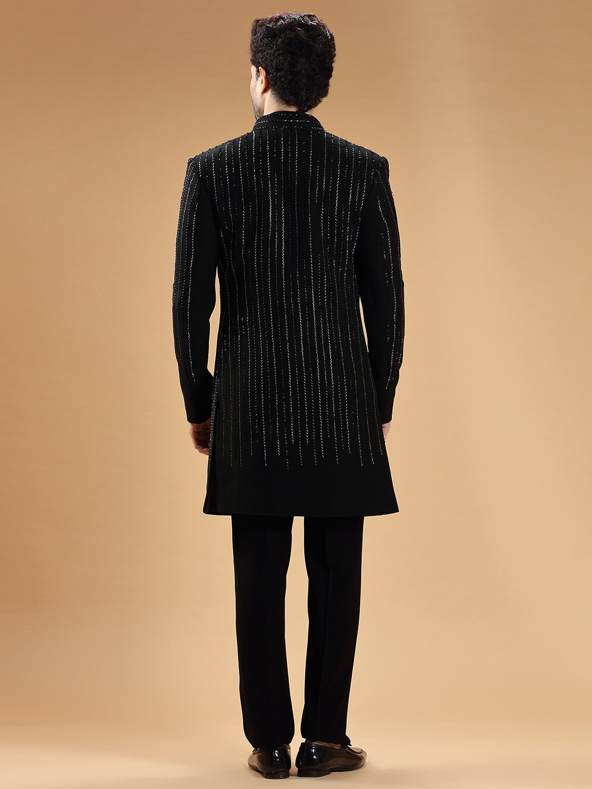 MC 542 Black Sherwani