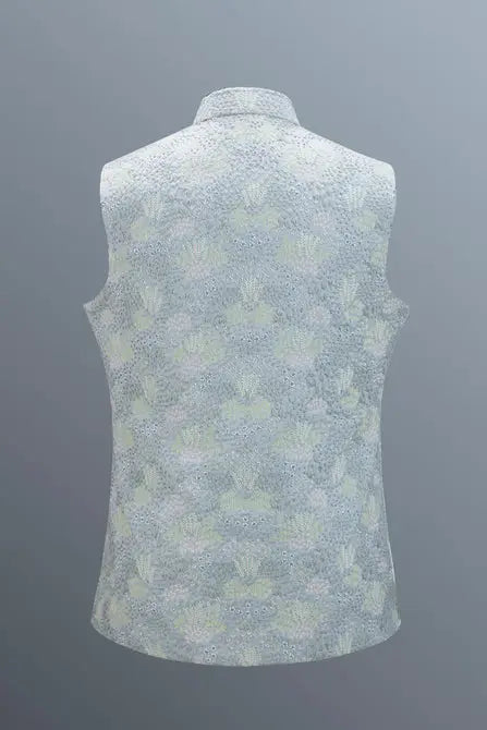 MC 101 White Waistcoat For Men - Mashal Couture