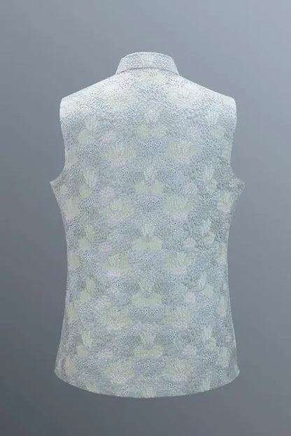MC 101 White Waistcoat For Men - Mashal Couture