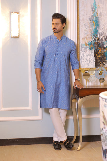 CK 15 Chikankari Kurta For Men - Mashal Couture