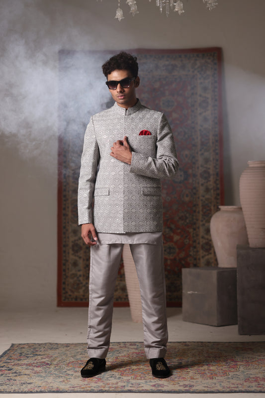 Grey Sequance Prince Coat