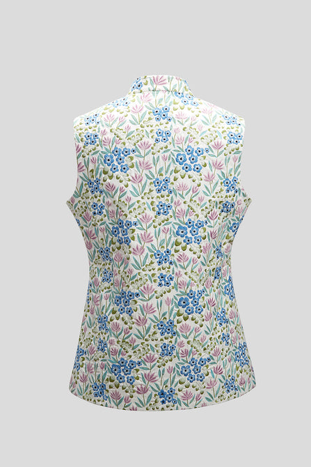 MC 112 White Embroidered Bundi WaistCoat For Men - Mashal Couture