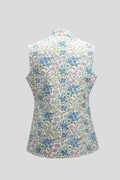 MC 112 White Embroidered Bundi WaistCoat For Men - Mashal Couture