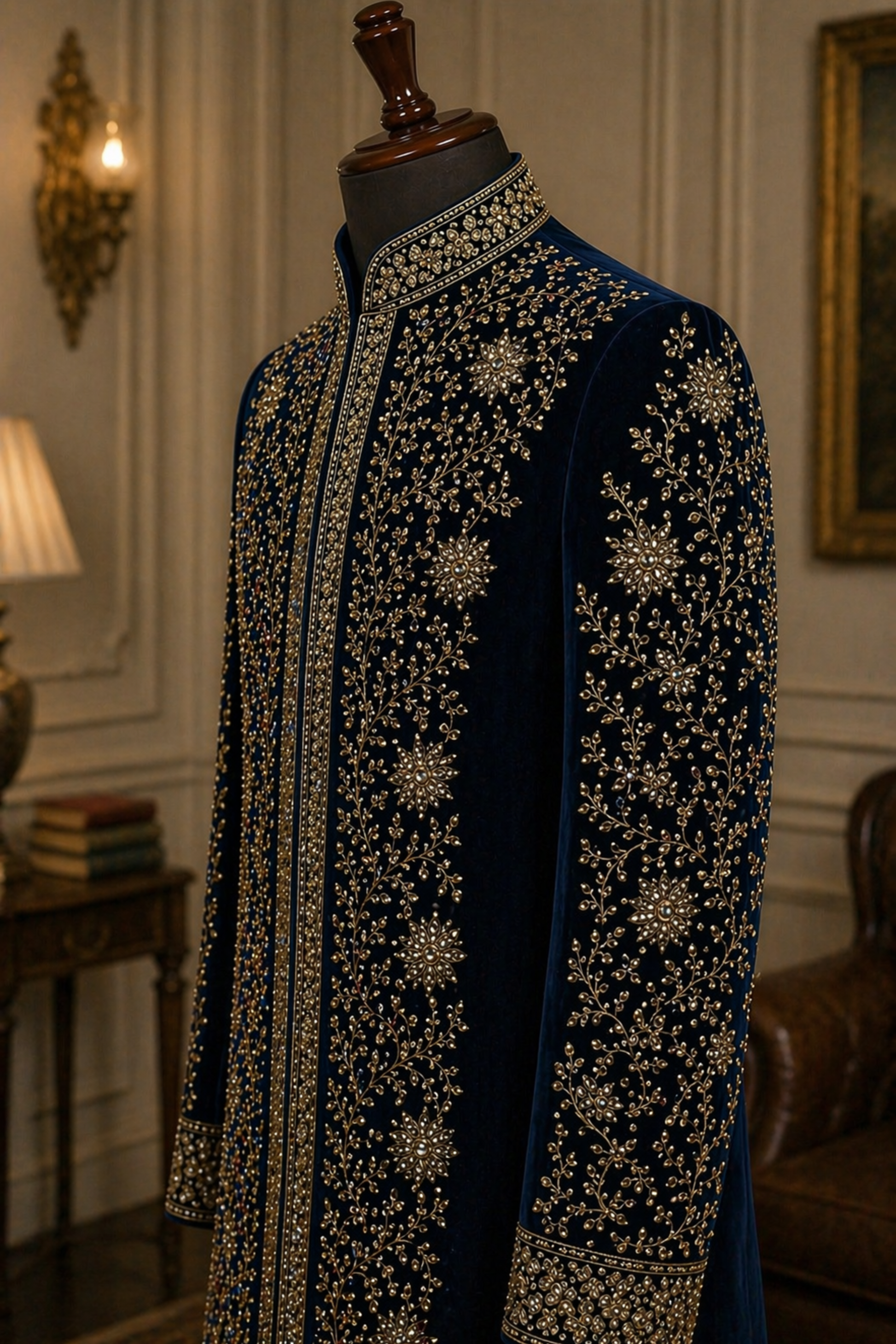 Designer SHR 618 Sherwani with premium embroidery and traditional look
