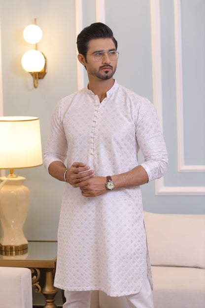 CK 14 Chikankari Kurta For Men - Mashal Couture