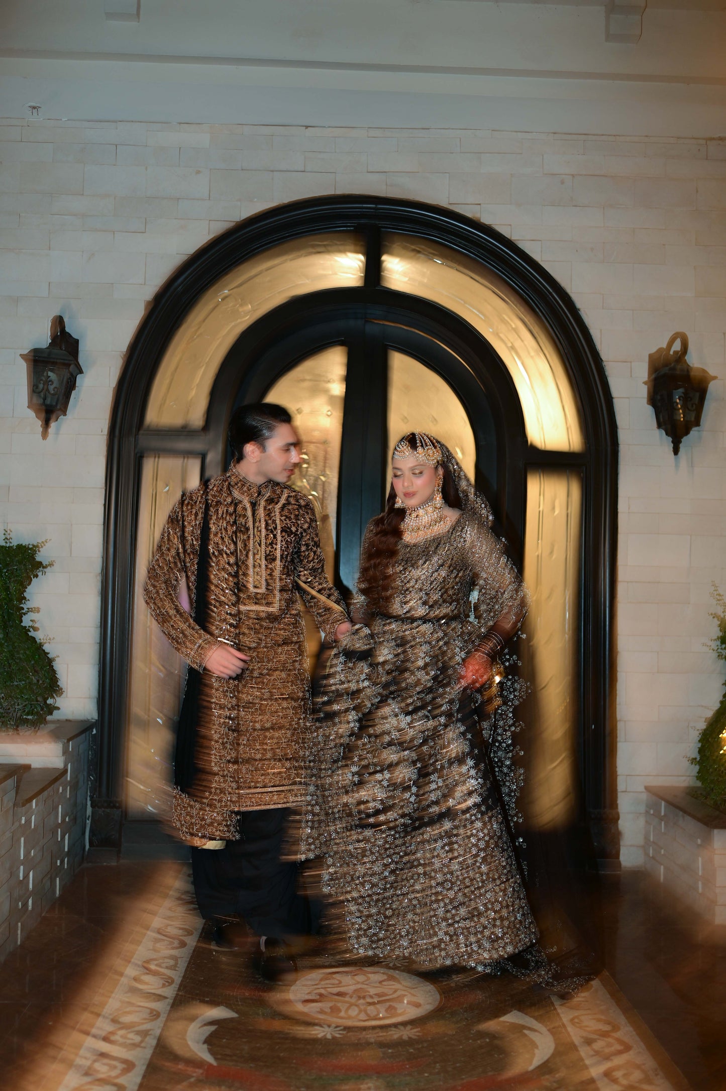 Ceremony Black Full Hand Work Kurta