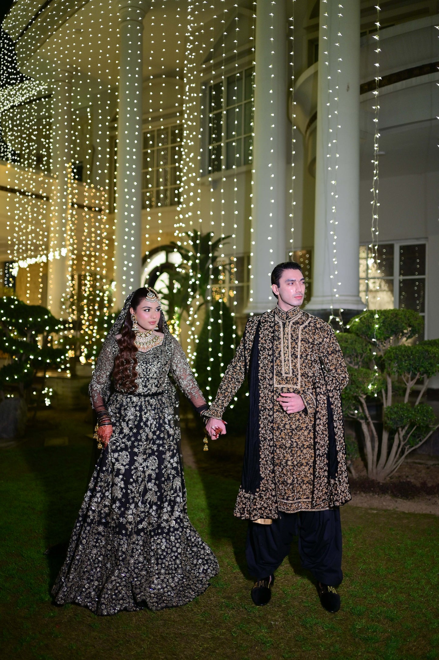 Ceremony Black Full Hand Work Kurta