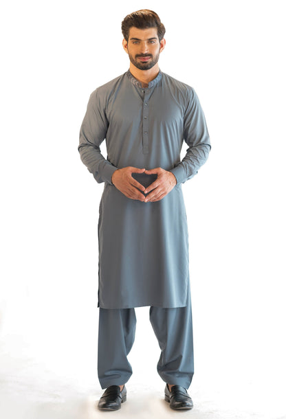 MC KS 38 Shalwar Kameez With Coat - Mashal Couture