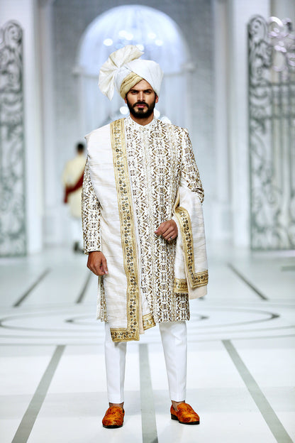MC 602 Groom Wedding Sherwani - Mashal Couture