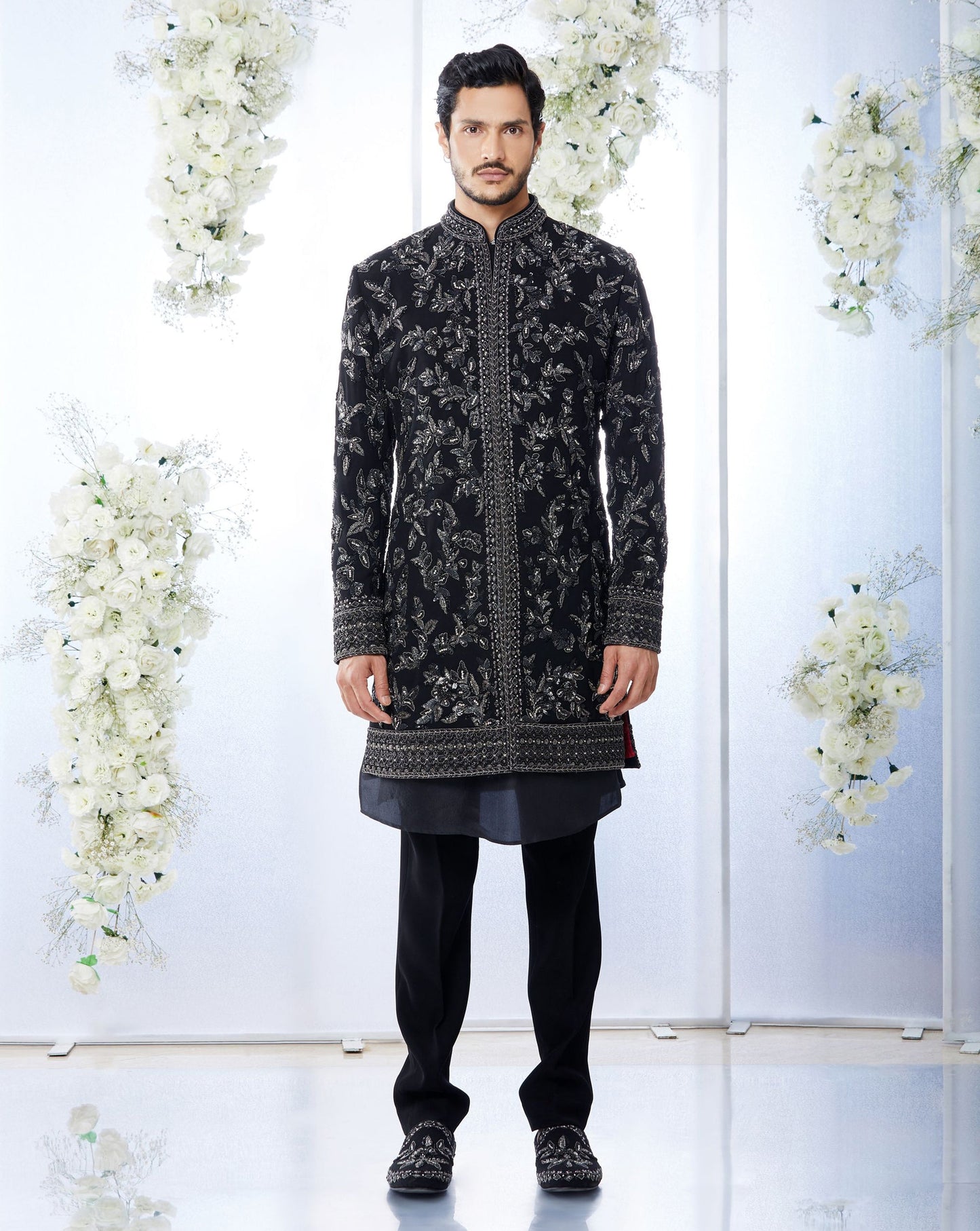 black sherwani	 