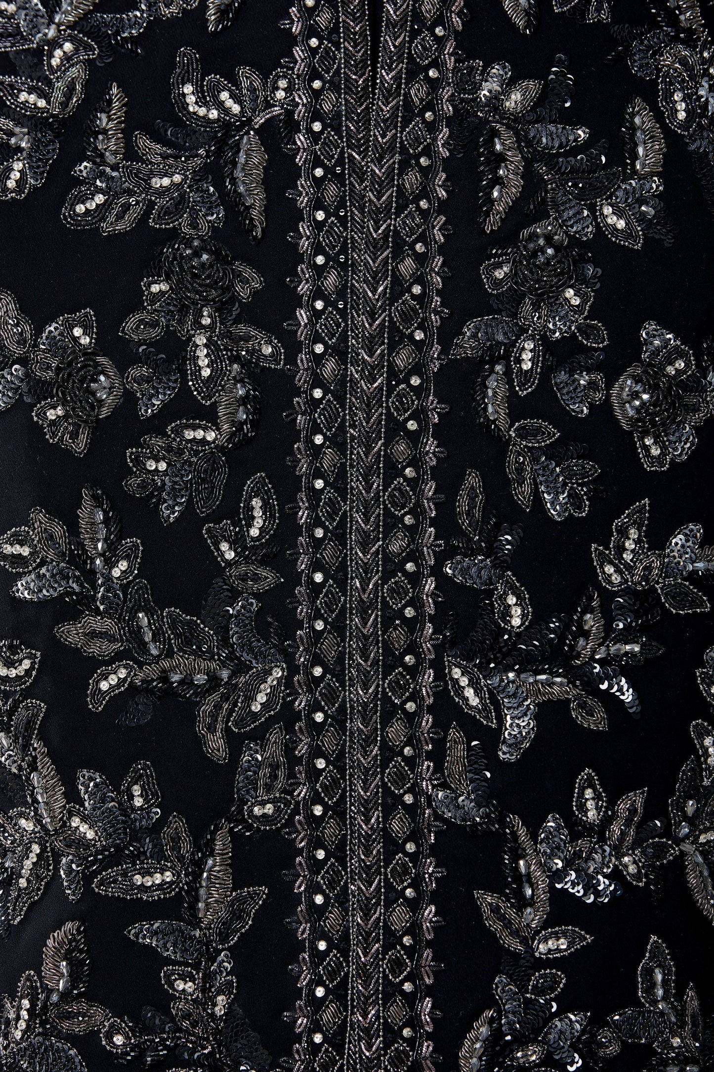 MC 537 Black Sherwani - Mashal Couture