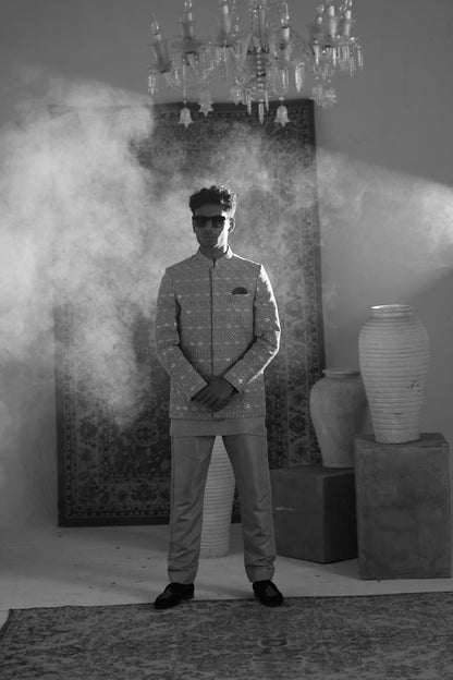 Grey Sequance Prince Coat