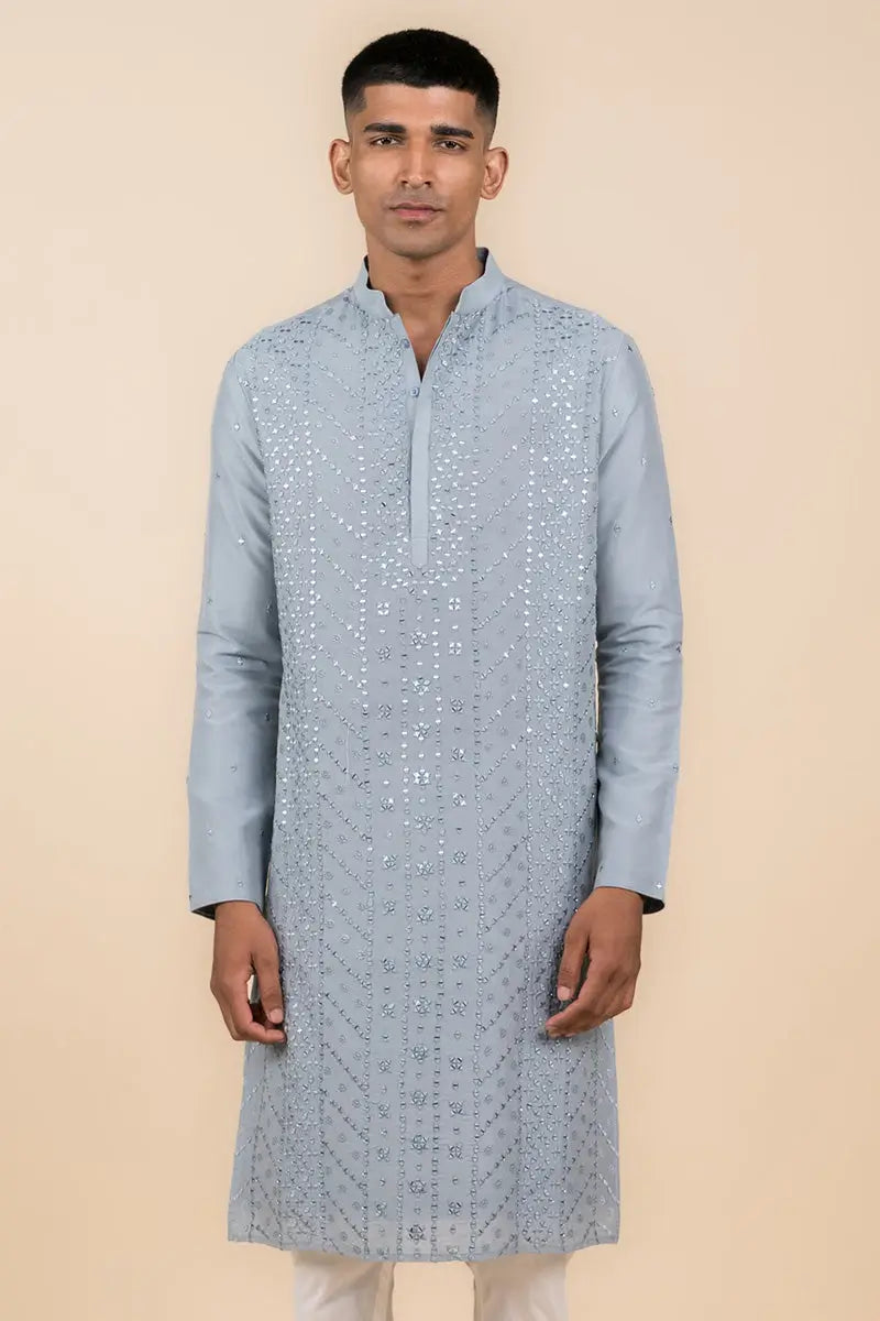 MC KP 09 Sky Kurta Pajama - Mashal Couture