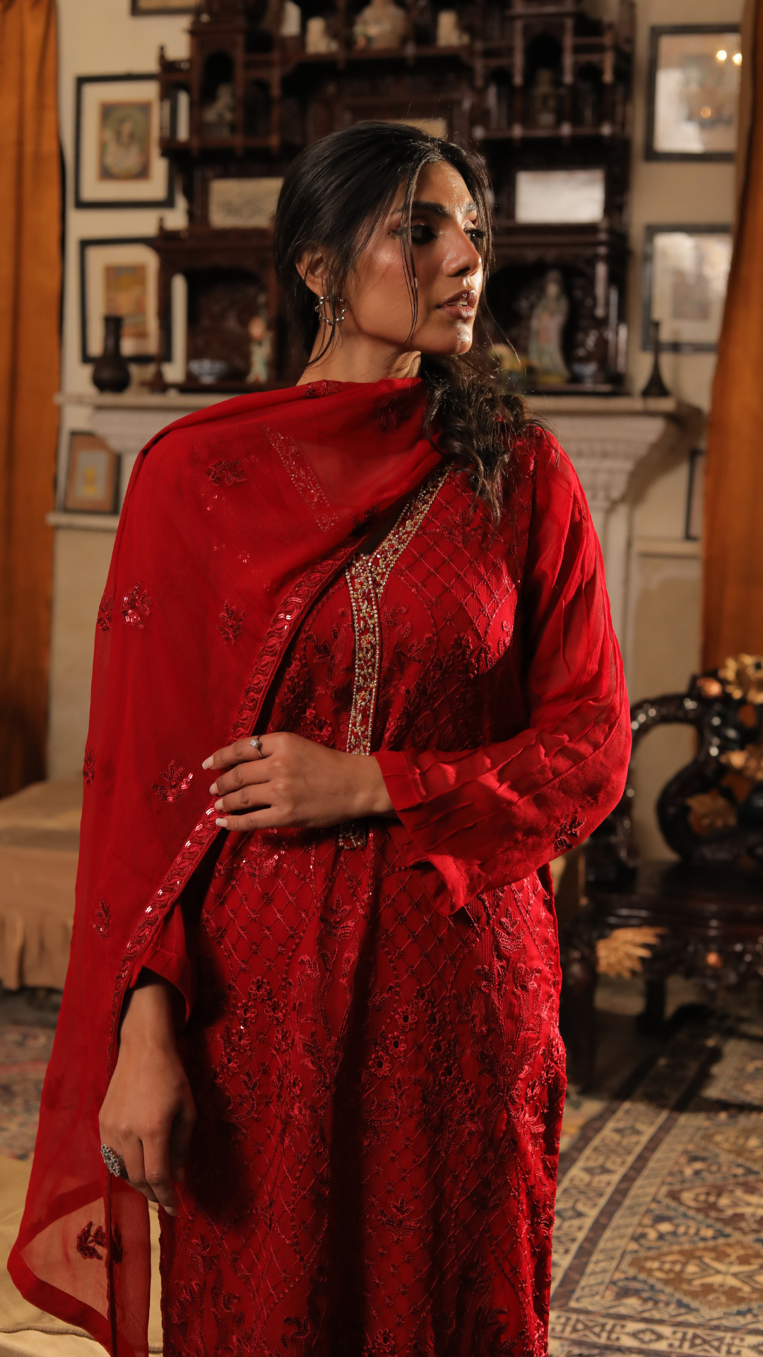 Sargoshi Maroon Affluent Women's Wear