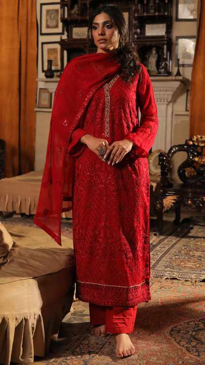Sargoshi Maroon Affluent Women's Wear