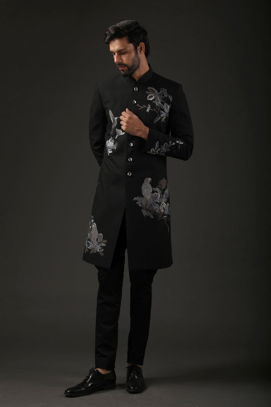 black sherwani wedding