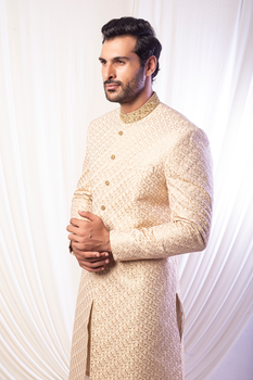 MC 610 Wedding Sherwani For Men - Mashal Couture