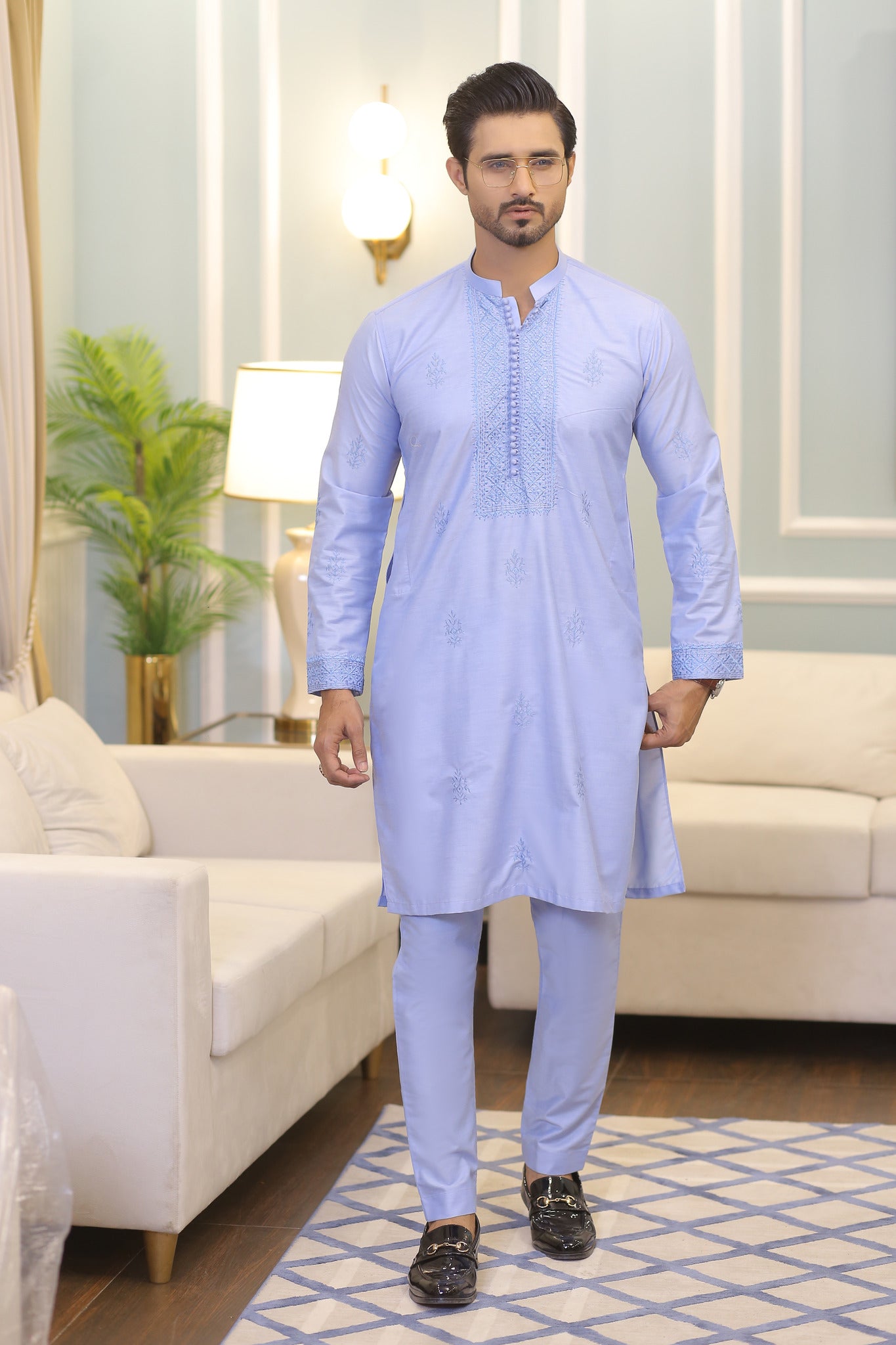 CK 16 Chikankari Kurta For Men - Mashal Couture