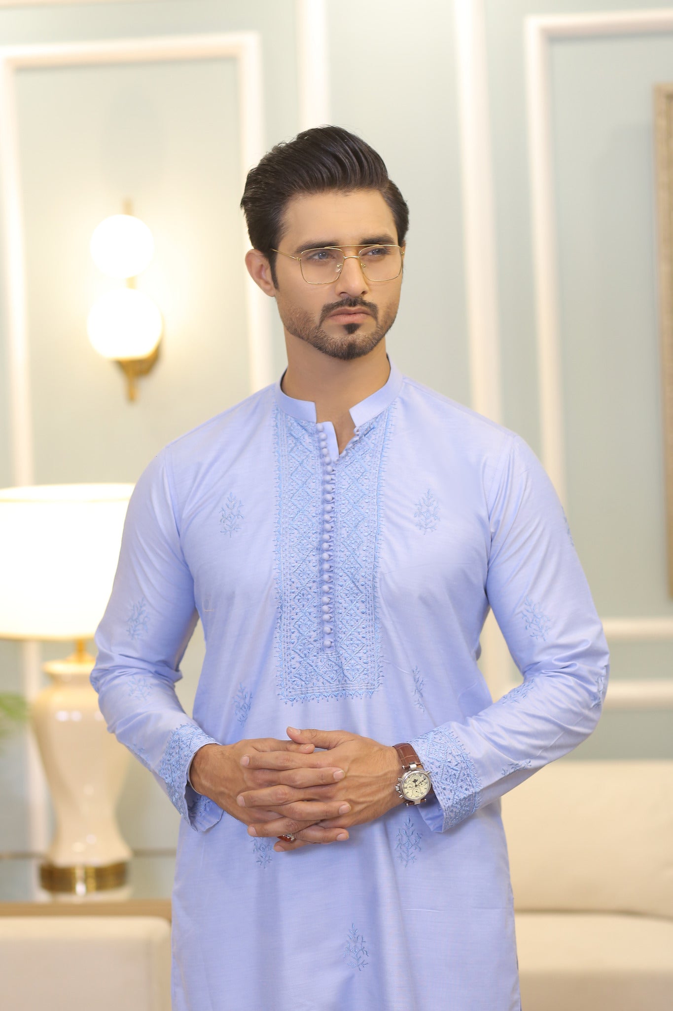 CK 16 Chikankari Kurta For Men - Mashal Couture