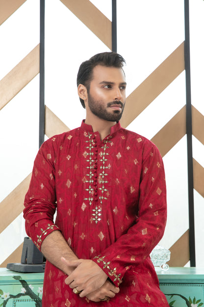 MC 03 Mirror Work Design Of Kurta Pajama - Mashal Couture
