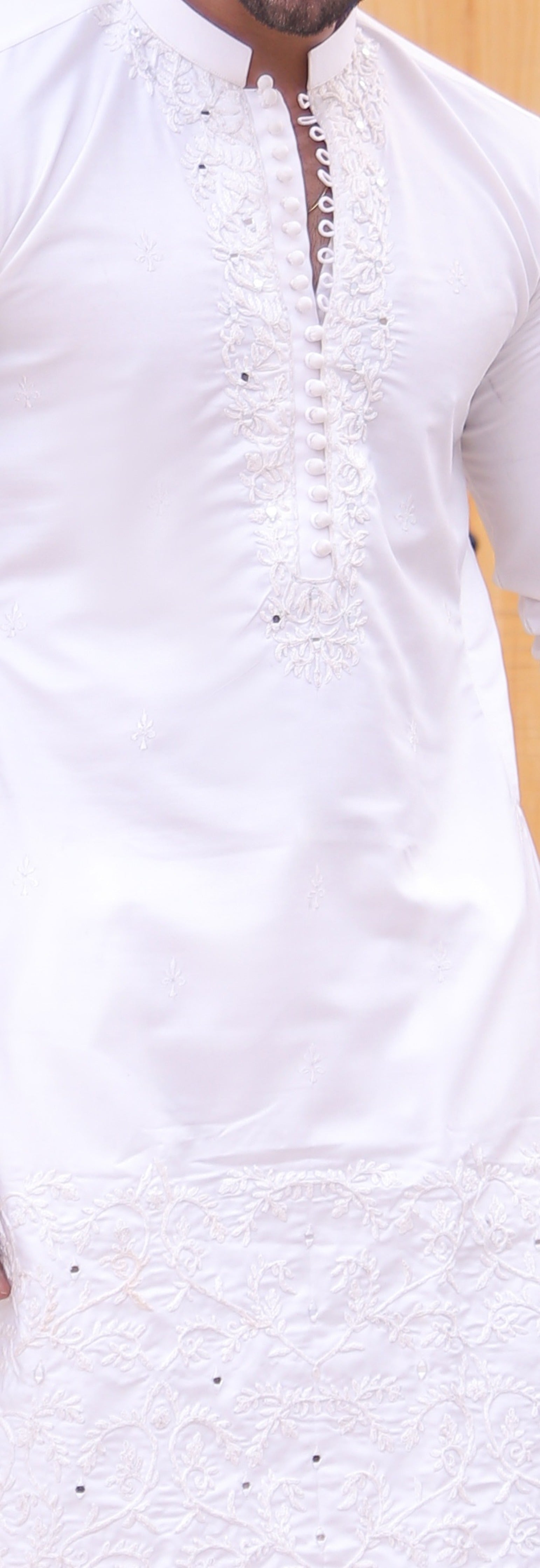 MC 07 Mirror Work Kurta Or Pajama - Mashal Couture