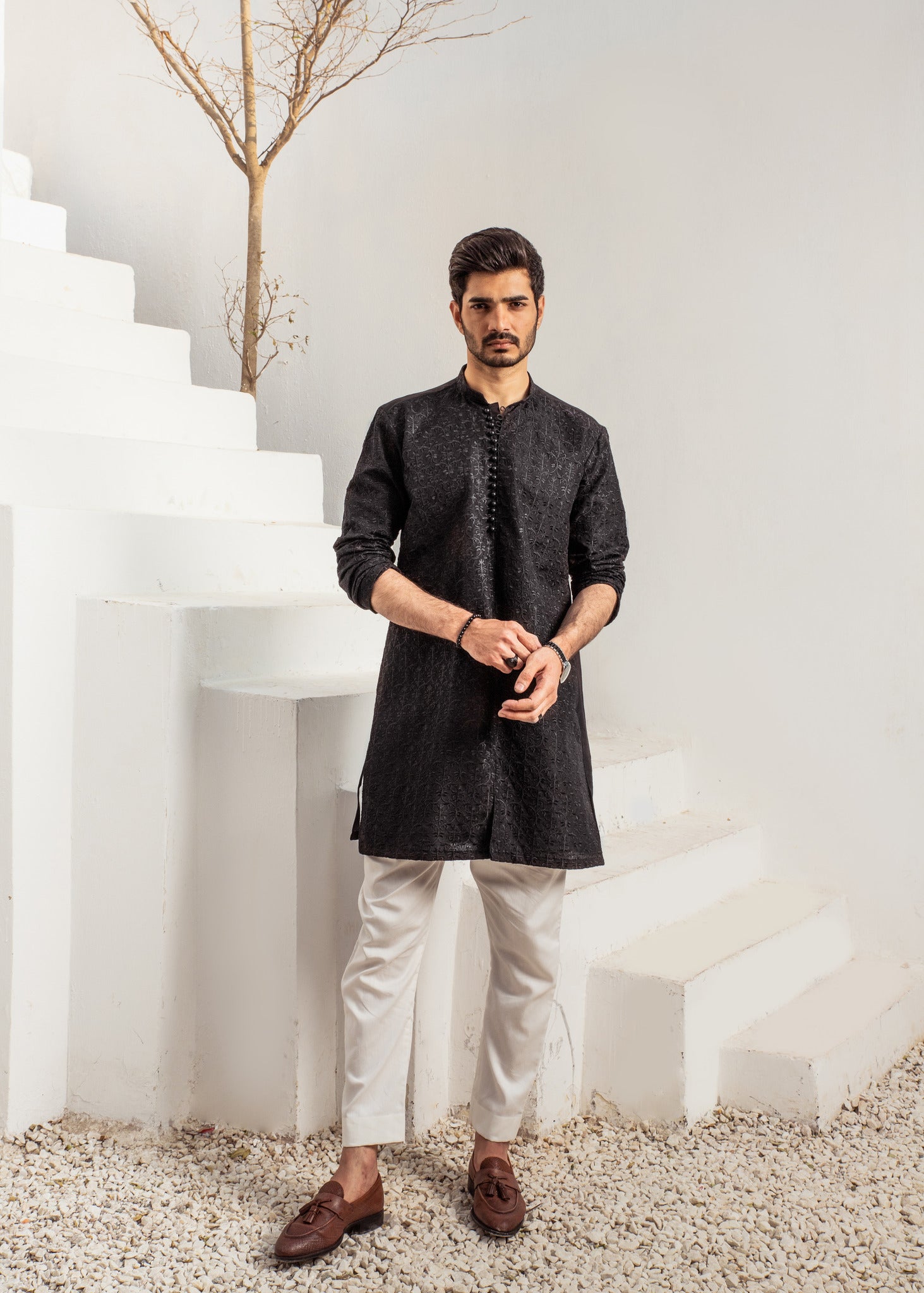 CK 04 Chikankari Kurta Pajama Dress - Mashal Couture