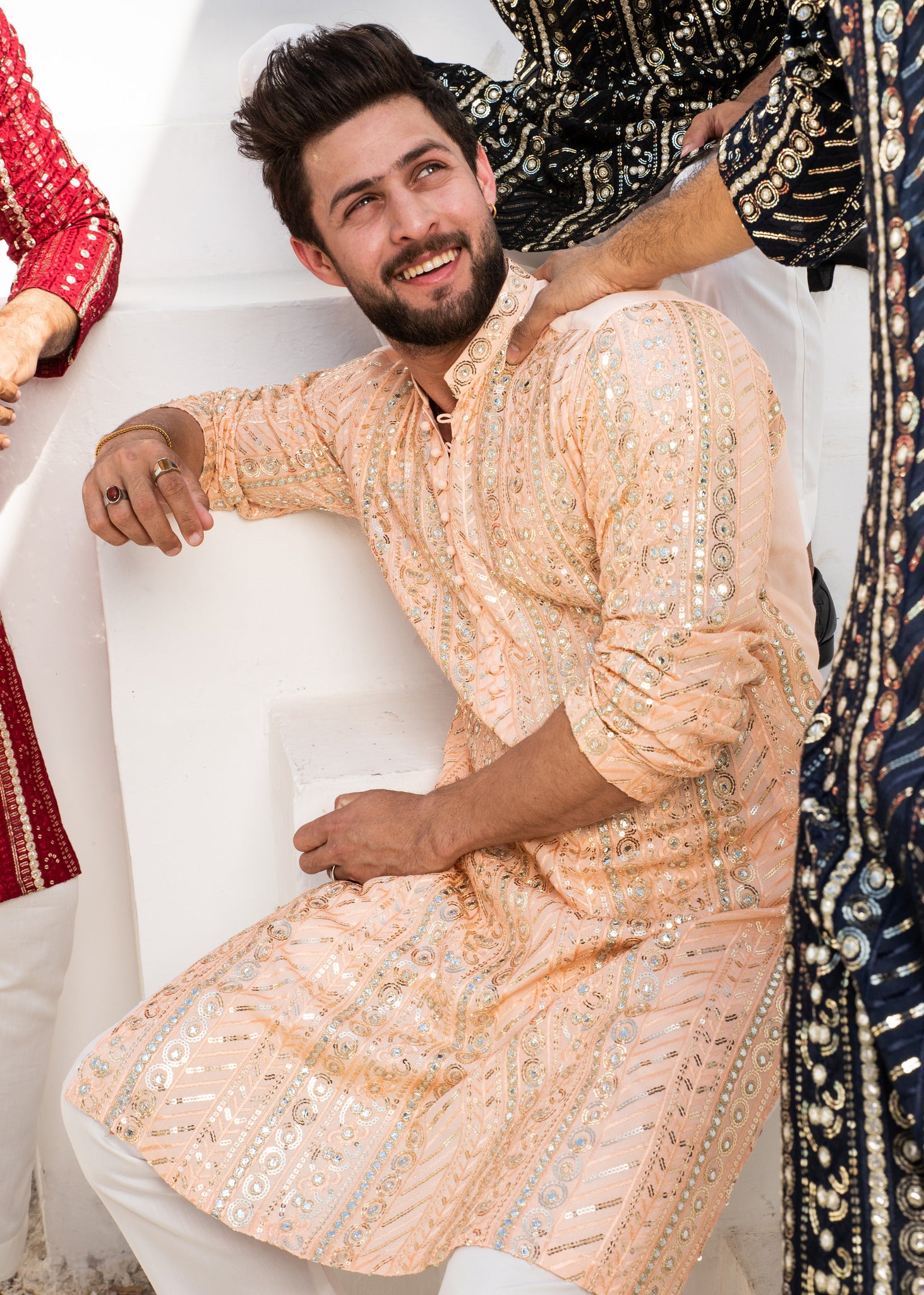 MC 18 Mirror Work Kurta - Mashal Couture