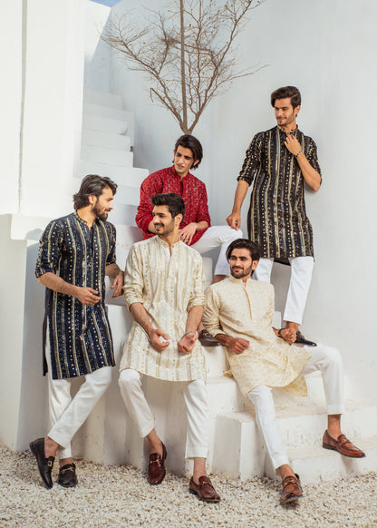 MC 22 Mirror Work Kurta Design - Mashal Couture