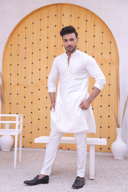 MC 07 Mirror Work Kurta Or Pajama - Mashal Couture