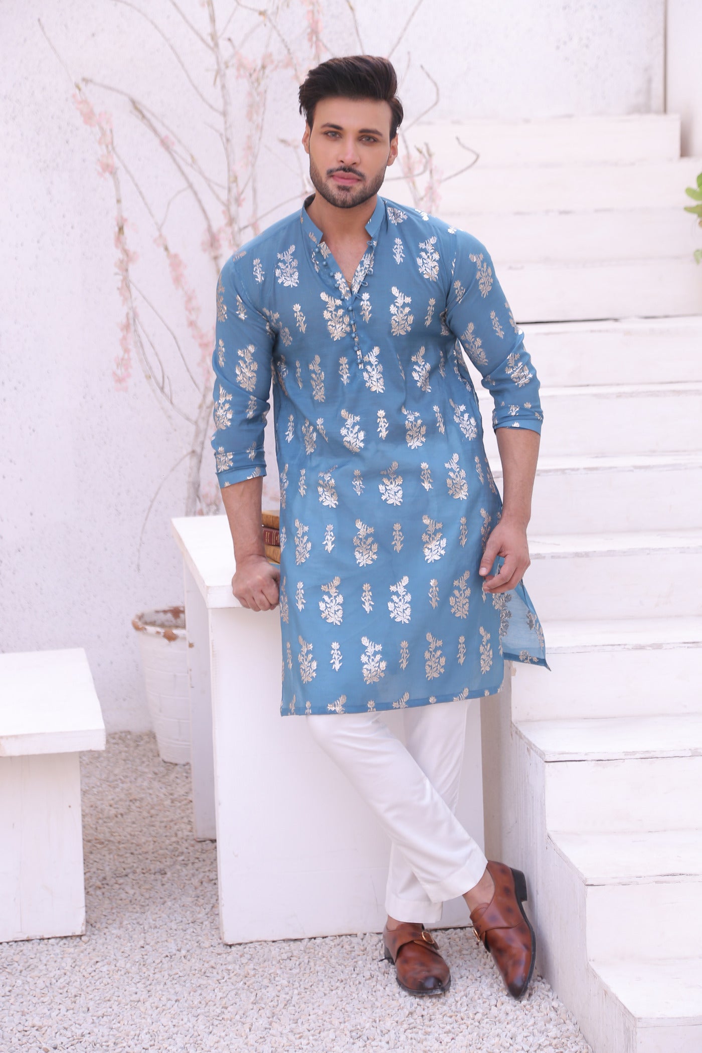 MC 01 Mirror Work Kurta Pajama - Mashal Couture