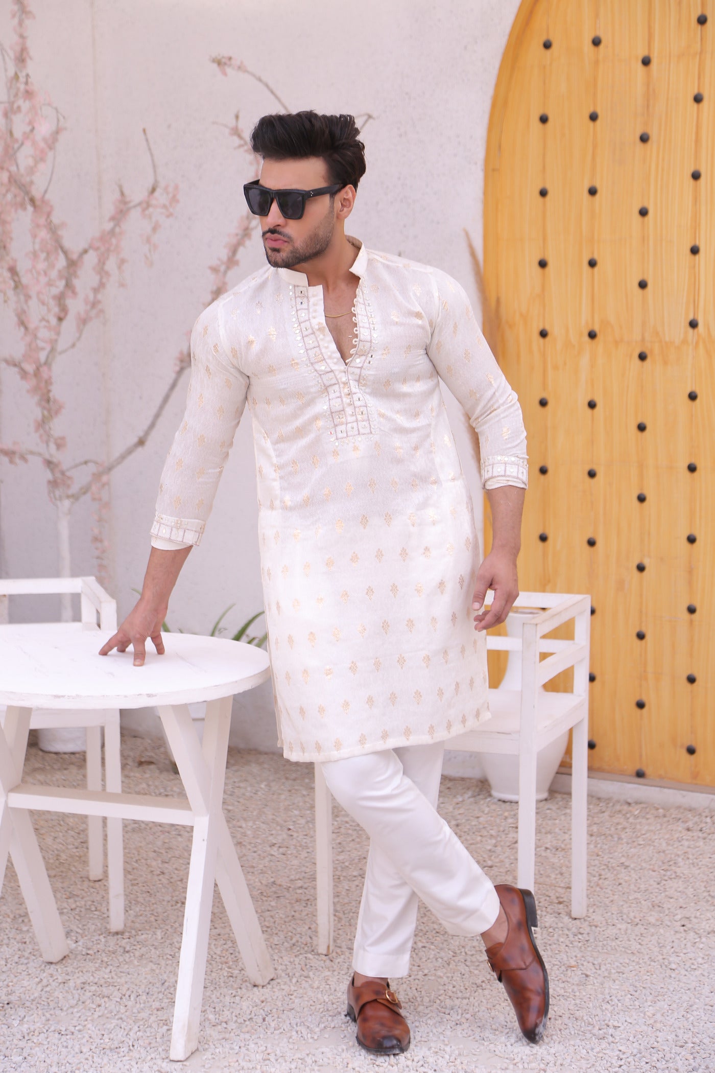 MC 15 Mirror Work Kurta Designs - Mashal Couture