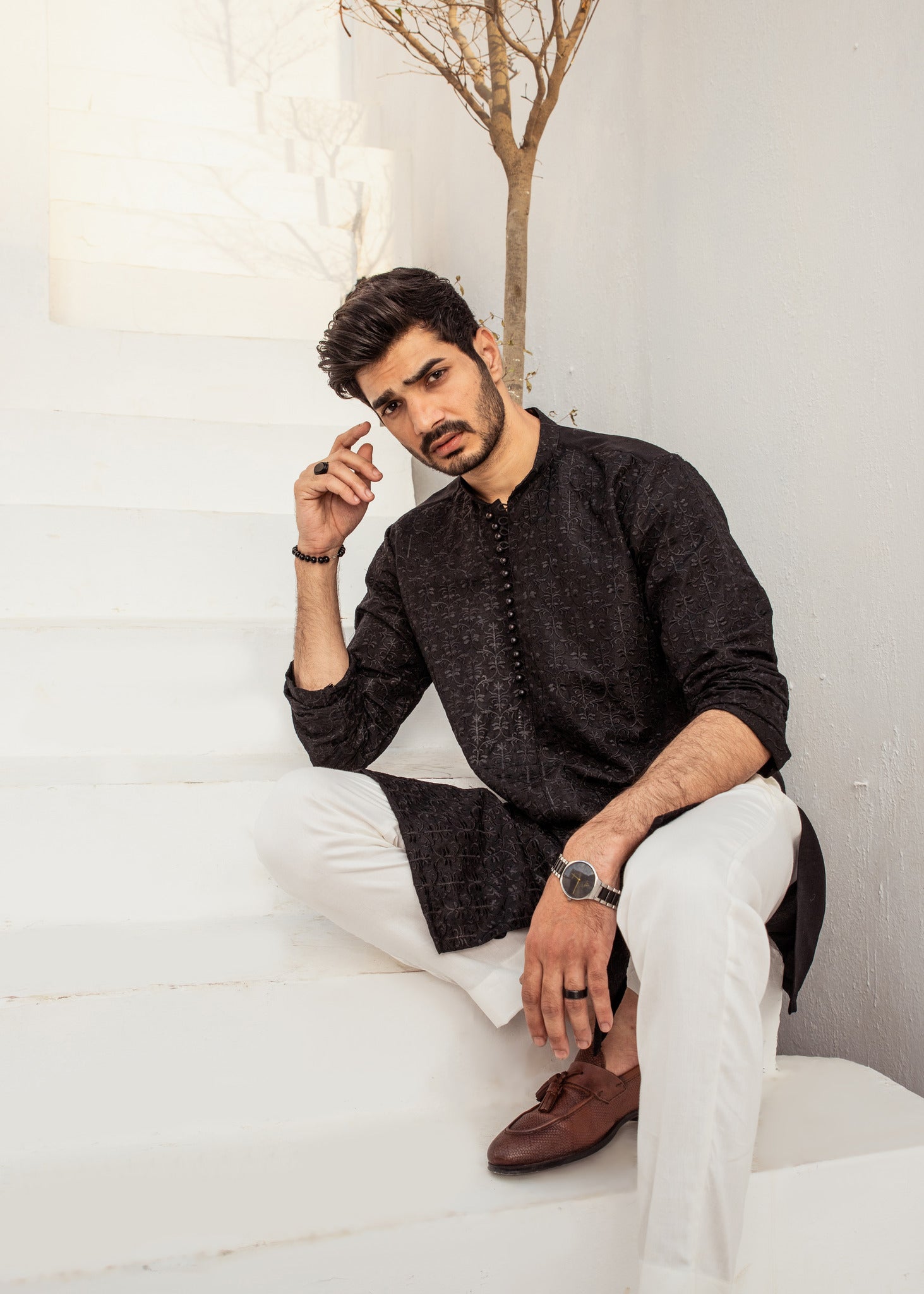 CK 04 Chikankari Kurta Pajama Dress - Mashal Couture