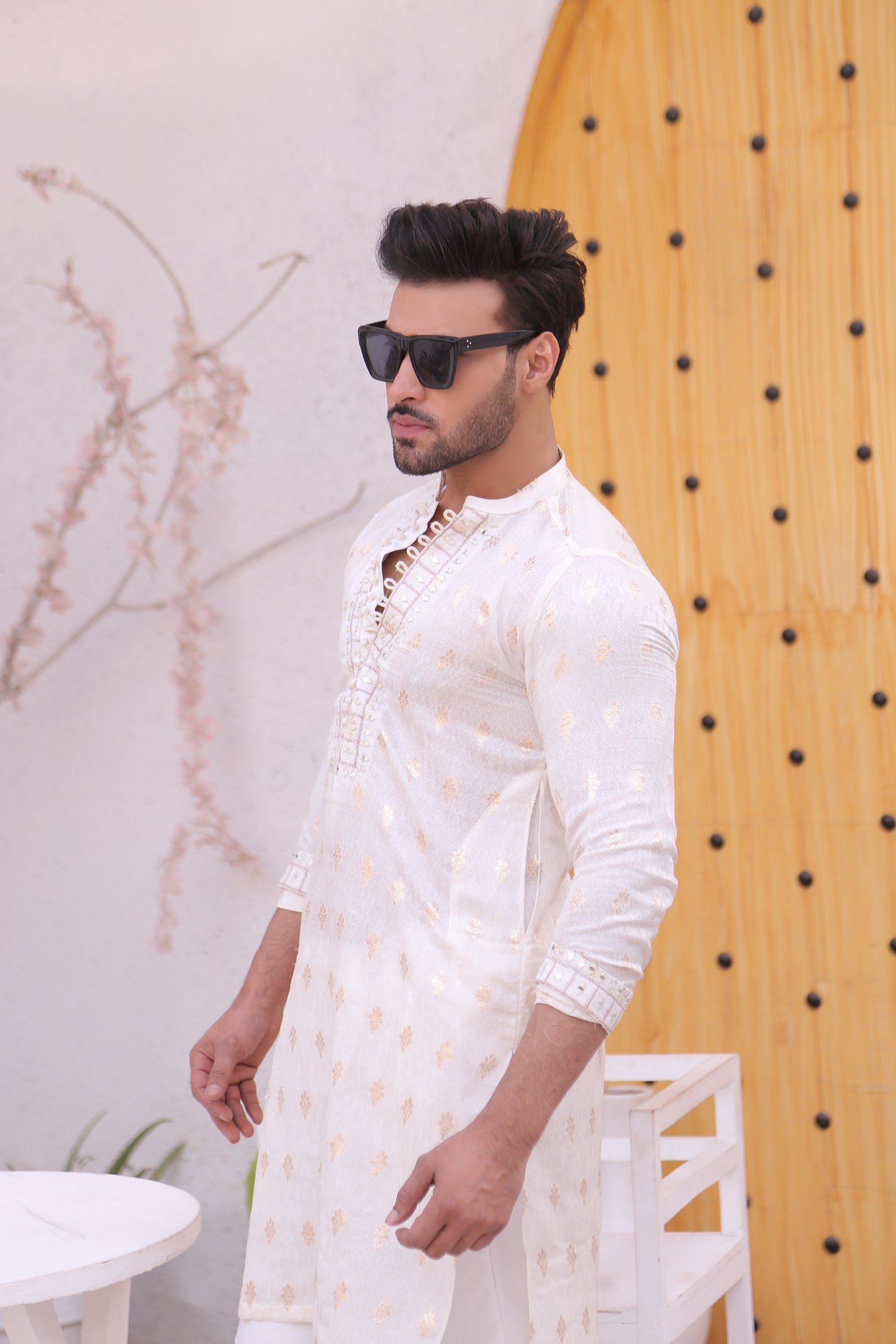 MC 15 Mirror Work Kurta Designs - Mashal Couture