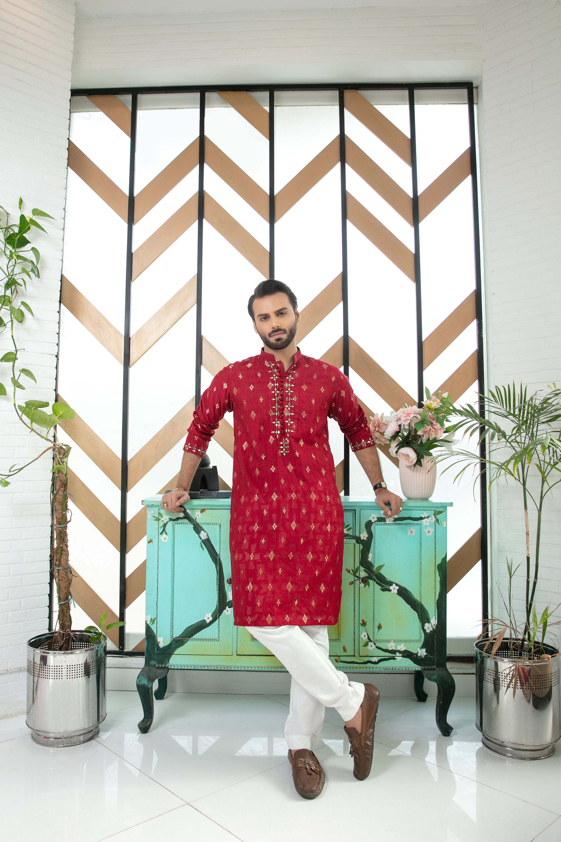 MC 03 Mirror Work Design Of Kurta Pajama - Mashal Couture