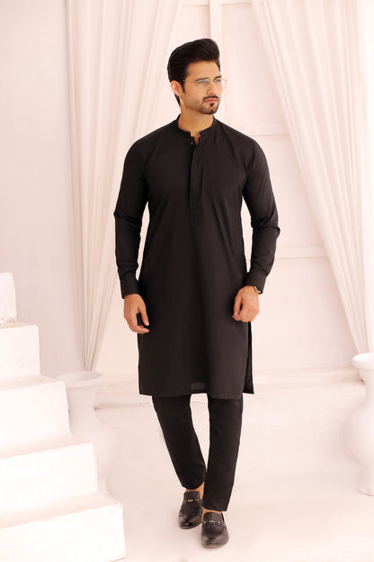 MC KP 12 Black Kurta Pajama - Mashal Couture