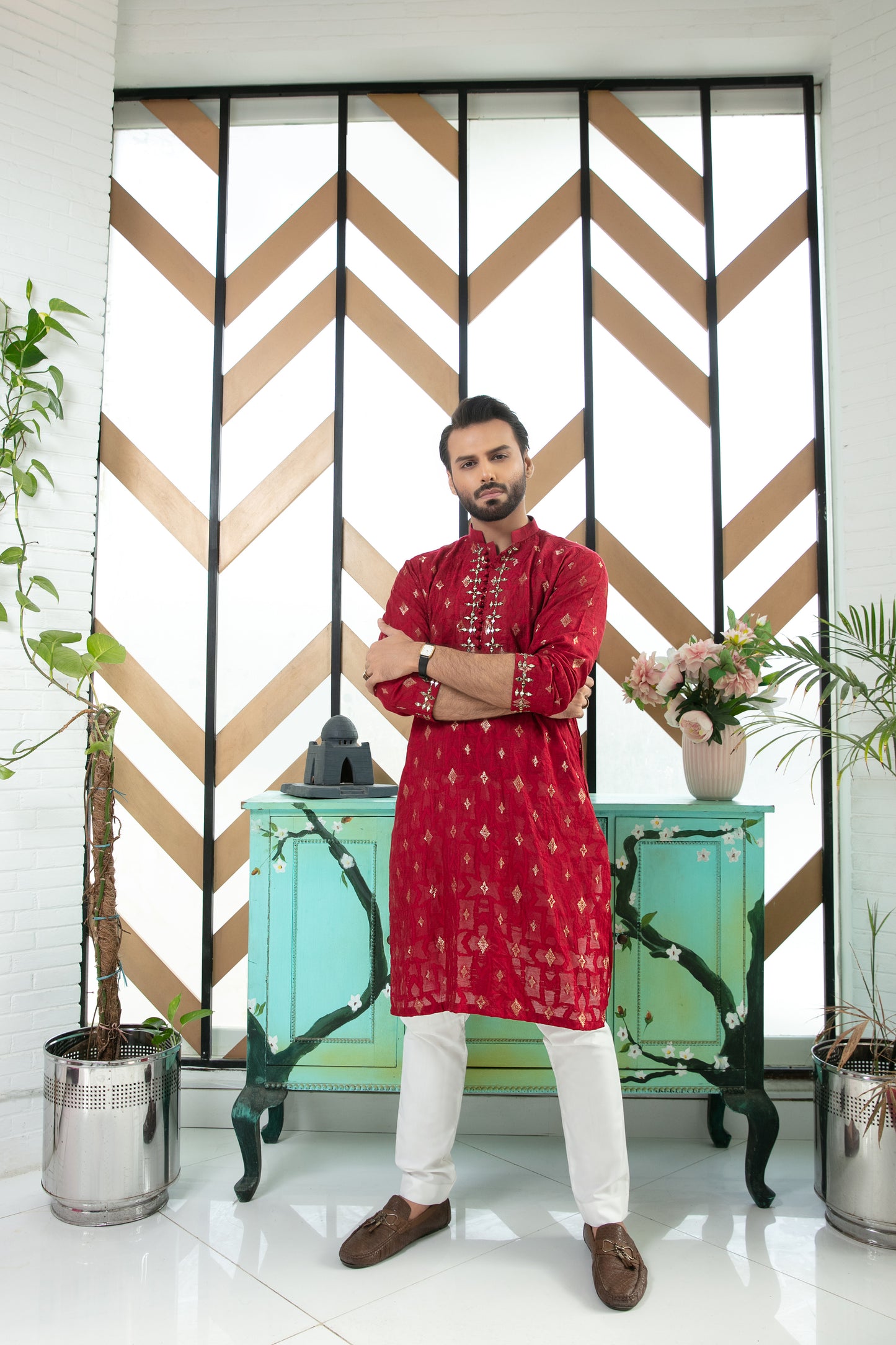 MC 03 Mirror Work Design Of Kurta Pajama - Mashal Couture