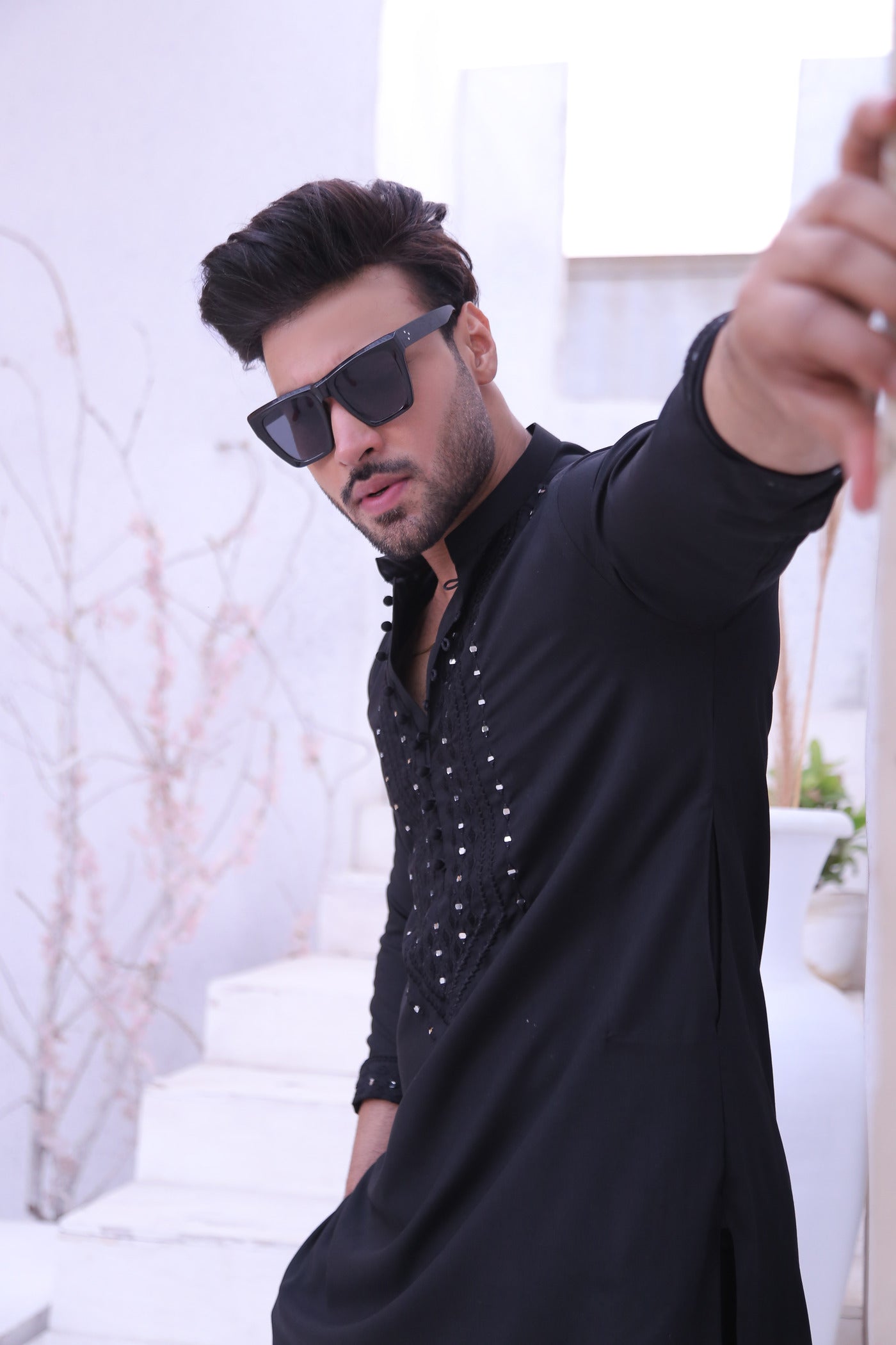MC 10 Mirror Work Mens Kurta Design - Mashal Couture