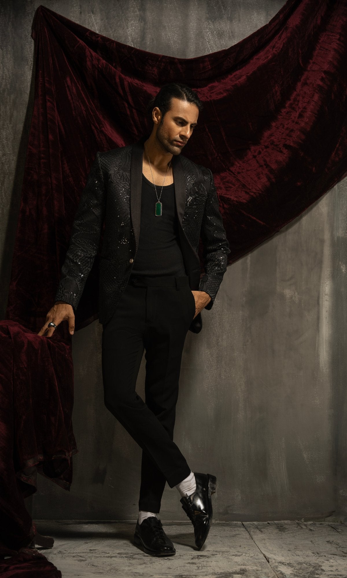 Black Tuxedos For Men Wedding - Mashal Couture