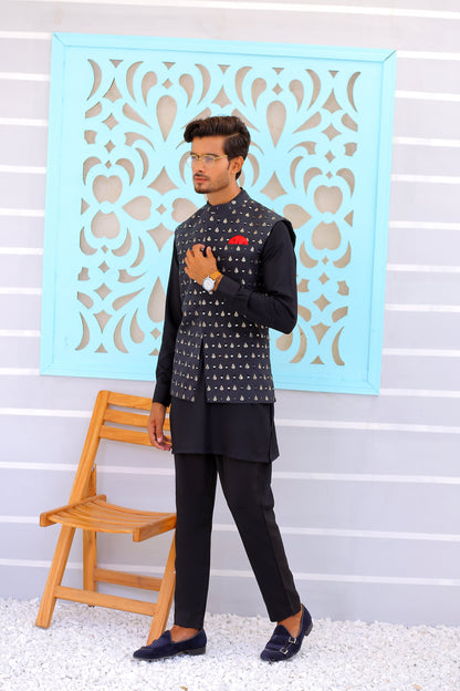 Black Mirror Work Waist Coat Small Only Waist Coat